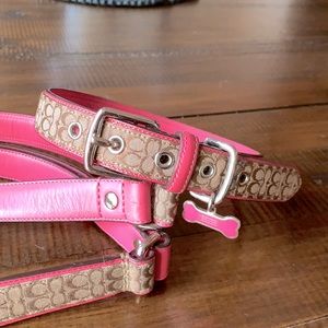 Coach dog collar & leash set